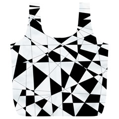 Shattered Life In Black & White Reusable Bag (xl) by StuffOrSomething