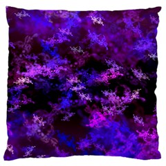Purple Skulls Goth Storm Large Cushion Case (single Sided)  by KirstenStar