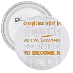 Howarts Letter 3  Button by empyrie