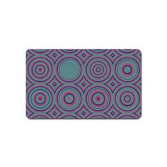 Concentric Circles Pattern Magnet (name Card) by LalyLauraFLM