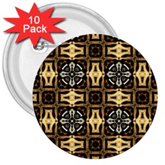 Faux Animal Print Pattern 3  Buttons (10 Pack)  by GardenOfOphir