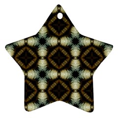 Faux Animal Print Pattern Ornament (star)  by GardenOfOphir