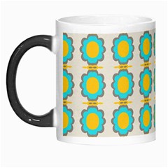 Blue Flowers Pattern Morph Mug