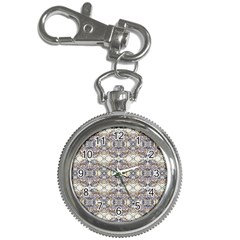 Oriental Geometric Floral Print Key Chain Watches by dflcprints
