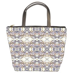 Oriental Geometric Floral Print Bucket Bags by dflcprints