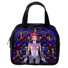 Robot Butterfly Classic Handbags (one Side) by icarusismartdesigns