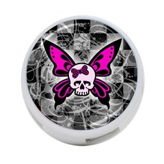 Skull Butterfly 4-port Usb Hub (two Sides)  by ArtistRoseanneJones