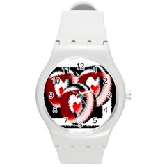 Heart Time 3 Round Plastic Sport Watch (m)