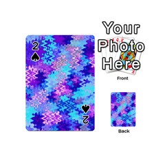 Blue And Purple Marble Waves Playing Cards 54 (mini)  by KirstenStar