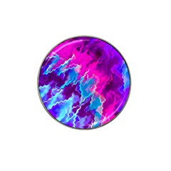 Stormy Pink Purple Teal Artwork Hat Clip Ball Marker (4 Pack) by KirstenStar