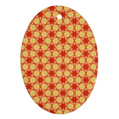 Cute Pretty Elegant Pattern Oval Ornament (two Sides)