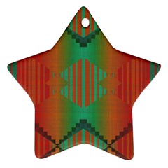 Striped Tribal Pattern Ornament (star) by LalyLauraFLM