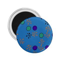 Circles And Snowflakes 2 25  Magnet by LalyLauraFLM