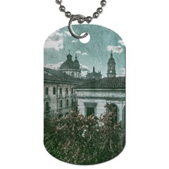Colonial Architecture At Historic Center Of Bogota Colombia Dog Tag (one Side) by dflcprints