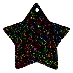 Colorful Transparent Shapes Star Ornament (two Sides) by LalyLauraFLM