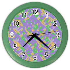 Mixed Shapes Color Wall Clock by LalyLauraFLM