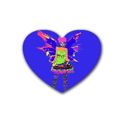 Fairy Punk Rubber Coaster (heart)  by icarusismartdesigns