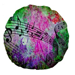 Abstract Music 2 Large 18  Premium Round Cushions