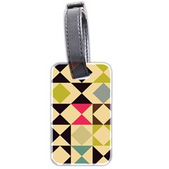 Rhombus And Triangles Pattern Luggage Tag (two Sides) by LalyLauraFLM