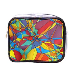Colorful Miscellaneous Shapes Mini Toiletries Bag (one Side)