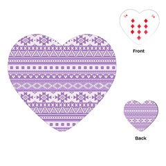 Fancy Tribal Borders Lilac Playing Cards (heart)  by ImpressiveMoments