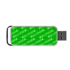 Many Stars, Neon Green Portable Usb Flash (one Side) by ImpressiveMoments