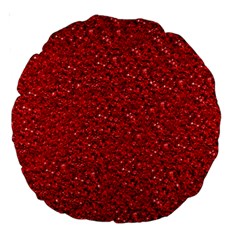 Sparkling Glitter Red Large 18  Premium Round Cushions by ImpressiveMoments