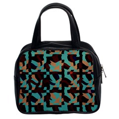 Distorted Shapes In Retro Colors Classic Handbag (two Sides) by LalyLauraFLM