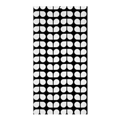 Black And White Leaf Pattern Shower Curtain 36  X 72  (stall)  by GardenOfOphir