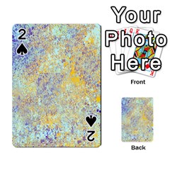 Abstract Earth Tones With Blue  Playing Cards 54 Designs 