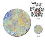 Abstract Earth Tones With Blue  Multi-purpose Cards (Round)  Front 1