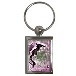 Wet Metal Pink Key Chains (Rectangle) 