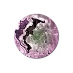 Wet Metal Pink Magnet 3  (Round)