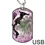 Wet Metal Pink Dog Tag USB Flash (Two Sides) 