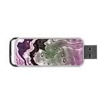 Wet Metal Pink Portable USB Flash (One Side)