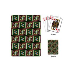 Rhombus Flowers Pattern Playing Cards (mini) by LalyLauraFLM