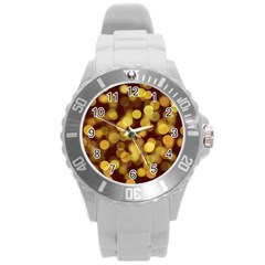 Modern Bokeh 9 Round Plastic Sport Watch (l) by ImpressiveMoments