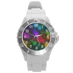 Modern Bokeh 15 Round Plastic Sport Watch (l) by ImpressiveMoments