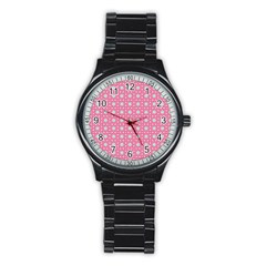 Cute Seamless Tile Pattern Gifts Stainless Steel Round Watches