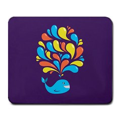 Colorful Happy Whale Large Mousepads