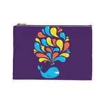 Colorful Happy Whale Cosmetic Bag (Large) 