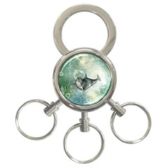 Funny Dswimming Dolphin 3-ring Key Chains