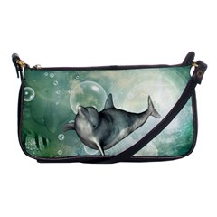 Funny Dswimming Dolphin Shoulder Clutch Bags
