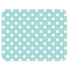 Blue And White Polka Dots Double Sided Flano Blanket (medium)  by GardenOfOphir