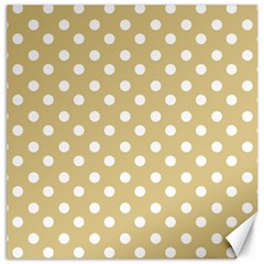 Mint Polka And White Polka Dots Canvas 16  X 16   by GardenOfOphir