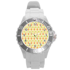 Spatula Spoon Pattern Round Plastic Sport Watch (l) by GardenOfOphir