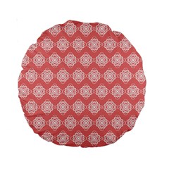 Abstract Knot Geometric Tile Pattern Standard 15  Premium Round Cushions by GardenOfOphir