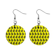 Ladybug Vector Geometric Tile Pattern Mini Button Earrings by GardenOfOphir