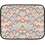 Trendy Chic Modern Chevron Pattern Double Sided Fleece Blanket (Mini)  35 x27  Blanket Back