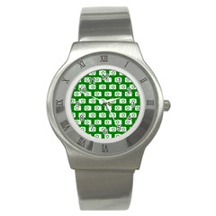 Modern Chic Vector Camera Illustration Pattern Stainless Steel Watches by GardenOfOphir